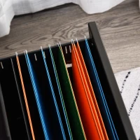 Vinsetto Lockable File Cabinet, Steel Filing Cabinet on Wheels for Legal, A4, Letter Size, Home Office(m-11)