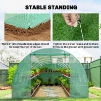 Outsunny 26' x 10' x 6.6' Large Walk in Tunnel Greenhouse Garden Plant Seed Green House Premium Steel Frame(m-6)
