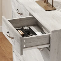 HOMCOM Narrow Shoe Storage with 2 Flip Drawers and Adjustable Shelves Shoe Organizer Cabinet for 12 Pairs of Shoes, Grey(m-10)