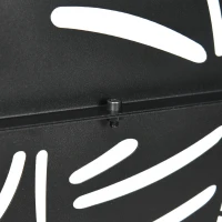 Outsunny Metal Outdoor Privacy Screen, Decorative Outdoor Divider with Stand and Expansion Screws, Freestanding Privacy Panel for Garden Deck Pool Hot Tub, Willow Branch Style(m-9)