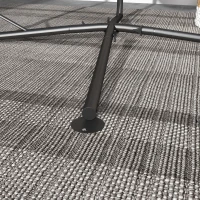 Outsunny Hammock Chair Stand, Hanging Heavy Duty Steel Frame Hammock Stand Only with Chain for Indoor & Outdoor Use, Black(m-10)