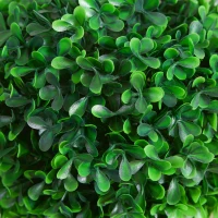 HOMCOM Artificial Boxwood Topiary Tree Set of 2, Faux Boxwood Ball Trees in Pot, Fake Plant for Indoor Outdoor Decor, Green(m-7)