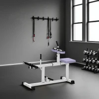 Soozier Adjustable Steel Seated Calf Raise Exercise Strength Training Gym Equipment, Purple(m-9)