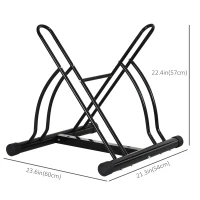 Soozier 2 Bike Rack Bicycle Floor Stand Bike Parking Garage Parking Organizer Indoor Bike Storage Holder, Indoor and Outdoor Storage(m-3)