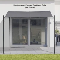 Pergola Canopy Replacement, Pergola Shade Cover for 10' x 10' Pergola (Outsunny 84C-038 Series), Dark Grey(m-9)