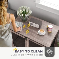 PawHut 39" Dog Crate Furniture, Dog Kennel Furniture End Table with Sliding Barn Door for Large Dogs, Walnut Brown(m-7)