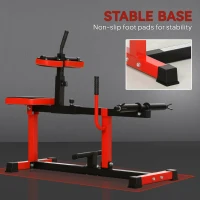 Soozier Adjustable Steel Seated Calf Raise Exercise Strength Training Gym Equipment, Red(m-5)