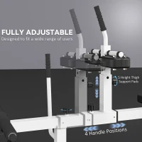 Soozier Adjustable Steel Seated Calf Raise Exercise Strength Training Gym Equipment, White(m-5)