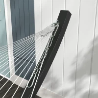 Outsunny 12' Hammock Stand with Steel Frame, Hammock Chair Stand Only for Garden, Camping, Picnic, Outdoor, Patio, Grey(m-7)