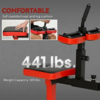 Soozier Adjustable Steel Seated Calf Raise Exercise Strength Training Gym Equipment, Red(m-6)