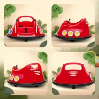 Qaba Angry Bird Licensed Electric Ride on Car, 12V Bumper Car for Kids w/ Dual Joysticks, 360 Degree Spin, Red(m-9)