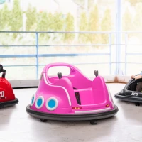 Qaba Angry Bird Licensed Electric Ride on Car, 12V Bumper Car for Kids w/ Dual Joysticks, 360 Degree Spin, Pink(m-8)