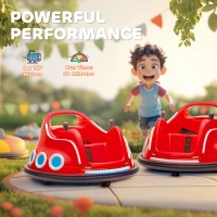 Qaba Angry Bird Licensed Electric Ride on Car, 12V Bumper Car for Kids w/ Dual Joysticks, 360 Degree Spin, Red(m-7)