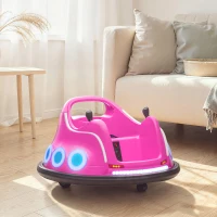 Qaba Angry Bird Licensed Electric Ride on Car, 12V Bumper Car for Kids w/ Dual Joysticks, 360 Degree Spin, Pink(m-10)