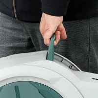 Outsunny 1/2 in x 65ft Wall Mounted Garden Hose Reel, Retractable Water Hose Reel with Auto Rewind, Any Length Lock, Green(m-10)