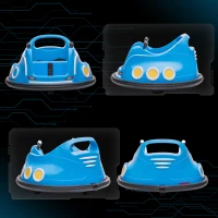 Qaba Angry Bird Licensed Electric Ride on Car, 12V Bumper Car for Kids w/ Dual Joysticks, 360 Degree Spin, Blue(m-9)