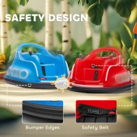 Qaba Angry Bird Licensed Electric Ride on Car, 12V Bumper Car for Kids w/ Dual Joysticks, 360 Degree Spin, Red(m-5)