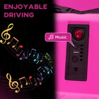 Qaba Angry Bird Licensed Electric Ride on Car, 12V Bumper Car for Kids w/ Dual Joysticks, 360 Degree Spin, Pink(m-6)