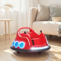 Qaba Angry Bird Licensed Electric Ride on Car, 12V Bumper Car for Kids w/ Dual Joysticks, 360 Degree Spin, Red(m-10)