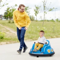Qaba Angry Bird Licensed Electric Ride on Car, 12V Bumper Car for Kids w/ Dual Joysticks, 360 Degree Spin, Blue(m-1)