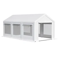 Outsunny 20' x 10' Party Tent Canopy, Gazebo Tent with 6 Removable Side Walls and Windows for Outdoor Event, White(m-2)