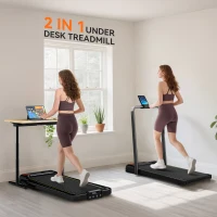 Soozier Walking Pad Treadmill, 0.6–6.2mph Foldable Under Desk Treadmill with Incline, Wheels, LED Display and Remote Control(m-4)