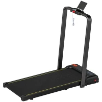 Soozier Walking Pad Treadmill, 0.6–6.2mph Foldable Under Desk Treadmill with Incline, Wheels, LED Display and Remote Control(m-1)
