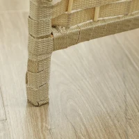 HOMCOM Folding Room Divider Screen 4 Panel 5.6 ' Tall Privacy Screen Freestanding Room Partition for Home Office, Beige(m-9)