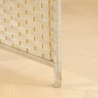 HOMCOM Folding Room Divider Screen 6 Panel 5.6' Tall Privacy Screen Freestanding Room Partition for Home Office, Beige(m-9)