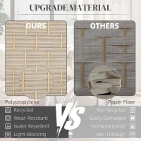 HOMCOM Folding Room Divider Screen 6 Panel 6' Tall Privacy Screen Freestanding Wood Partition for Home Office, Washed Oak(m-5)