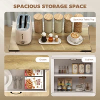 HOMCOM Sideboard Buffet Cabinet, Farmhouse Kitchen Storage Cabinet w/ Drawer and Shelf for Living Room, Entryway(m-4)