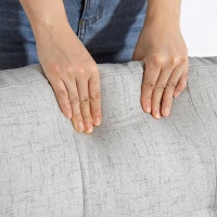 HOMCOM Accent Chairs Set of 2, Upholstered Armchairs with Tufted Back Cushion and Steel Legs for Living Room, Bedroom(m-9)