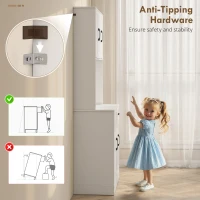 HOMCOM 71" Pantry Cabinet with Charging Station, Kitchen Storage Cabinet with Microwave Stand, Adjustable Shelves, White(m-9)