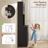 HOMCOM 71" Pantry Cabinet with Charging Station, Kitchen Storage Cabinet with Microwave Stand, Adjustable Shelves, Black(m-9)