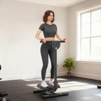 Soozier Foldable Ab Twister Board for Waist Trimming with LCD Display, Ab Workout Equipment for Women and Men, Red(m-2)