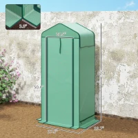 Outsunny Mini Greenhouse with Screen Roof, 4 Tier Portable Small Greenhouse with High Strength PE Cover, Green(m-3)