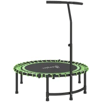 Soozier 45" Mini Trampoline for Adults, Foldable Fitness Exercise Rebounder with Adjustable Handle(m-2)