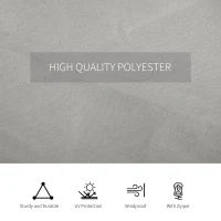 Outsunny 9.84' x 9.84' Gazebo Sidewall Set with Hooks/C-Rings, Gray(m-7)