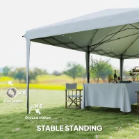 Outsunny 10' x 19' Pop Up Tent Garden Outdoor Party Tent Easy Set Up Gazebo Canopy Market Event Sunshade White(m-7)