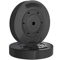 Soozier Weight Plates Set of 2, 1-Inch Barbell Weight Set for Home Gym Strength Training and Weightlifting, 2 x 22 lbs(m-11)