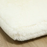 HOMCOM Bean Bag Floor Sofa Bed, Contemporary Plush Wide Folding Floor Mattress, Foam Filling Wall Couch Sleeper, Cream White(m-8)