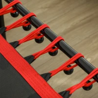 Soozier 45" Rebounder Trampoline for Adult, Quiet Bungee Rebounder with LED Lights Remote Control, Red(m-9)