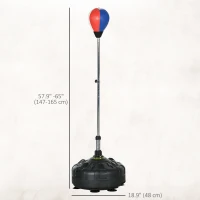 Soozier Reflex Bag, Speed Bag with Stand, 57.9" -65" Height Adjustable, for Home Gym Boxing Training(m-3)