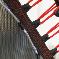 Soozier 45" Rebounder Trampoline for Adult, Quiet Bungee Rebounder with LED Lights Remote Control, Red(m-10)