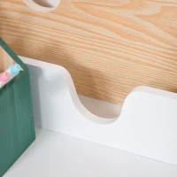 Qaba 2 Pieces Kids Desk and Chair Set with Storage Pull-Out Drawer for 6-10 Years, Writing, Reading, Drawing(m-9)