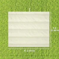 Outsunny 8' x 9.4' Retractable Pergola Canopy Replacement, Fit 7' x 10' Frame, UV30+ Pergola Cover Top Only, Cream(m-3)