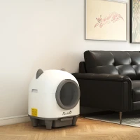 PawHut Automatic Cat Litter Box with App Control, Odor Isolation, Safety Protection, Anti-Pinch, 1 Roll Garbage Bag(m-10)