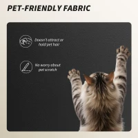 HOMCOM Reclining Office Chair, Executive Desk Chair with Pet-Friendly Fabric, Headrest, Footrest, Swivel Wheels, Black(m-9)