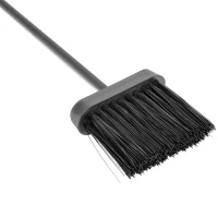 Outsunny 2-Tier Firewood Log Rack with 4 Tools, Fireplace Wood Storage Holder with Shovel, Broom, Poker, Tongs and Hooks, Black(m-10)