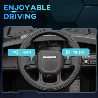 Qaba Land Rover Discovery Sport Licensed 12V Ride on Car w/ Remote, Soft Start, LED Lights, Music Horn, Black(m-5)